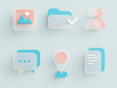 3D Social Icons