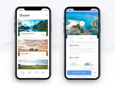 iPhone X - Exotic Travels [Design Concept #2] app design concept iphone iphone x travel