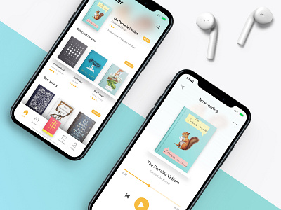 Audiobook App - [Design Concept #4] app audiobook book design concept iphone iphone x library player