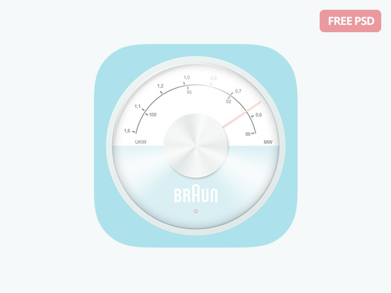 Free iOS Radio Icon pastel dieter rams download freebie free ios8 ios icon radio braun