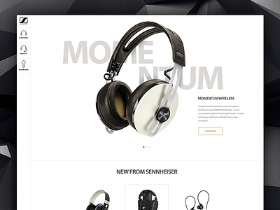 Sennheiser Concept clean headphones sennheiser webdesign