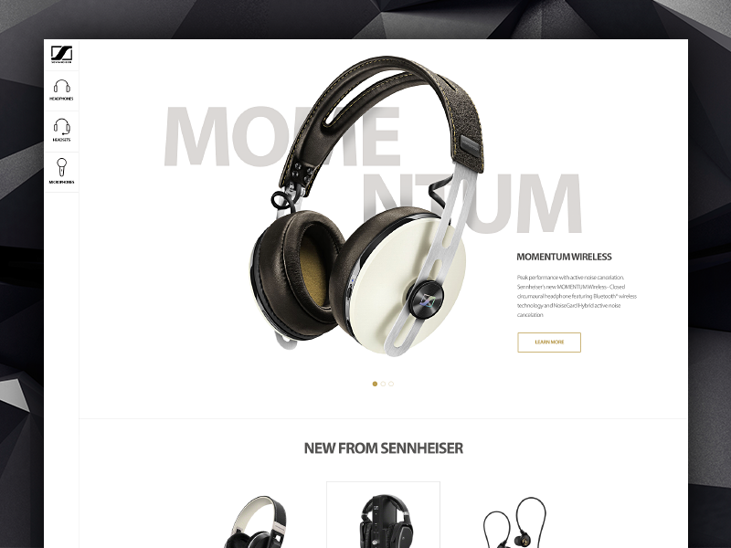 Sennheiser Concept webdesign clean headphones sennheiser