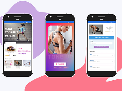 Frame 1 fitness mobile ui design user experience user interface design