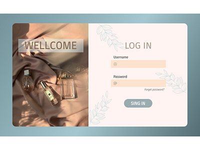 Log in log in sing in ui ui design web web design wellcome