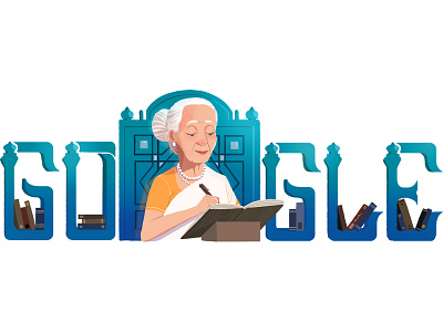 Google Doodle: Fatima Surayya Bajia’s 88th birthday animator brand identity branding colour design google google doodle illustration illustrator indian