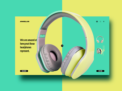 Headphone online store. Web design art design graphic headphone web webdesign