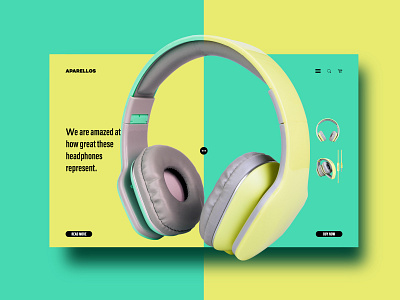 Headphone online store. Web design