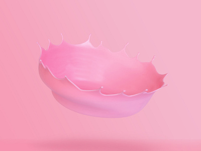 One color in 3D art artwork design graphic illustration onecolor photoshop pink