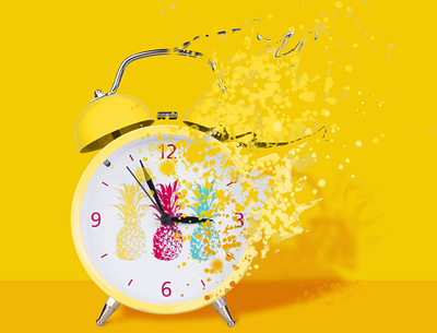 Sunny time art artwork beautiful clock creative design graphic graphicdesign graphicdesigner illustration onecolor photoshop picture yellow