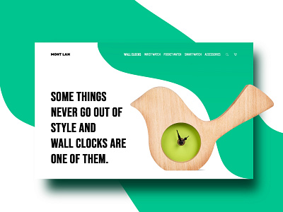 Clock online store. Web design