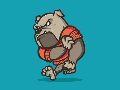 Angry Bulldog angry animal animal art animal illustration animal logo dog dog illustration doggy fight illustration illustration art illustrations mascot mascot character mascot design mascot logo punch wrestling