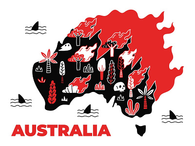 Australia Megafires australia australia bushfires australia fire australia map australia megafire australia wildfire australian drawing illustration