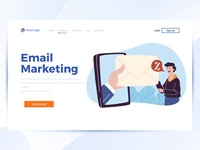 Website Email Marketing drawing illustration art illustrations illustration work working office sales business development business retargeting marketing email marketing email design email website concept website design webdesign websites website