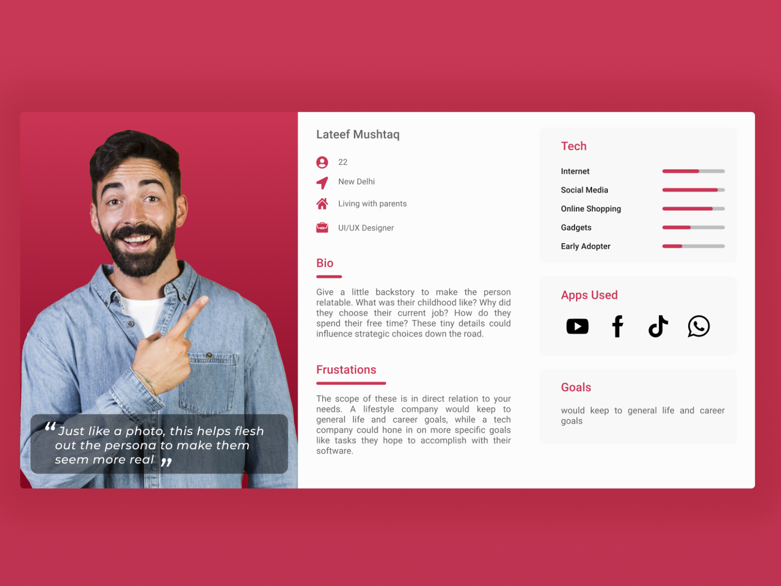 User persona 🤡 by Lateef Mushtaq on Dribbble