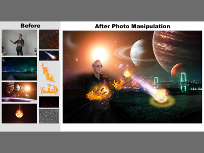 Photo Manipulation earth fire graphic design photo compositing photo editing photo manipulation photo retouch photoshop photoshop editing planet product product rendering