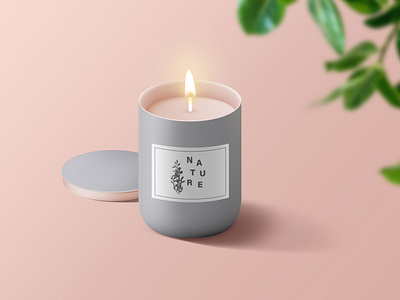 Wax Candle Tin Packaging branding graphic design illustration illustrator packagedesign photoshop