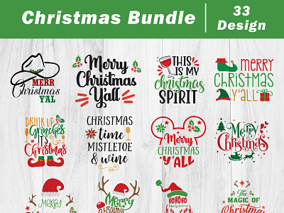 Christmas Bundle SVG Design branding christmas design design graphic design illustration illustrator logo svg