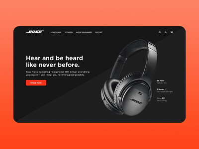 BOSE landing page