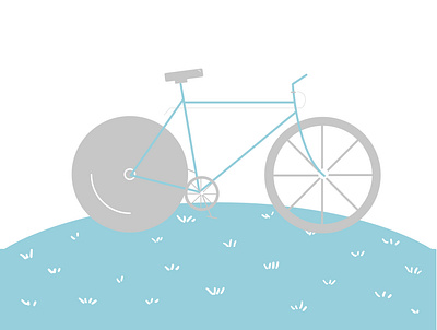 bicycle design flat illustration illustrator minimal vector