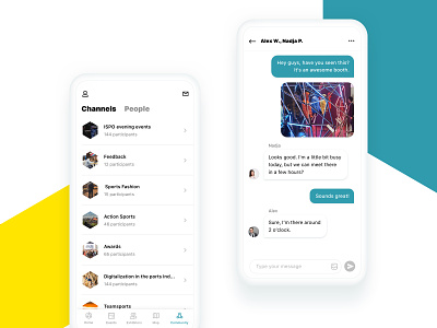 Messe Connect — Community android channels chat ios talk talk bubble trade fair ui ux