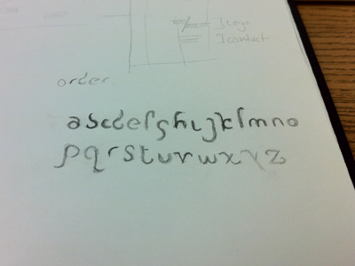 Order Typeface order sketch typeface