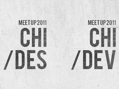 Chicago / Meet Up 2011 chicago design develop gray grunge meet up white