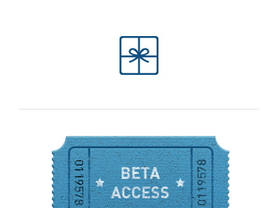 Beta Invite access beta chocolate emails gift invite occasions simple ticket wine wip