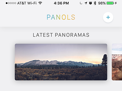 Panols Interface adventure dashboard explore outdoors panol panoramas san francisco split triptych ui