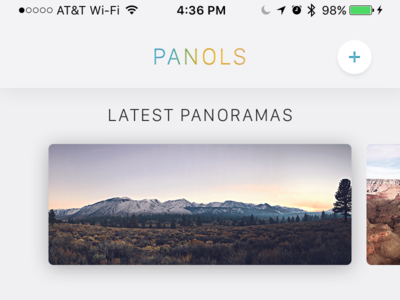 Panols Interface adventure dashboard explore outdoors panol panoramas san francisco split triptych ui