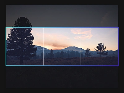 Gradient + Crop UI crop dark dark ui gradient panols panorama photo redesign split ui