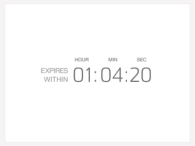 Countdown! car countdown expire expires font getaround minimal rental simple sommet time timer type white