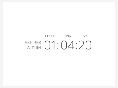Countdown! car countdown expire expires font getaround minimal rental simple sommet time timer type white