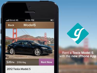 Getaround for iPhone app car car sharing getaround iphone models rent sharing tesla