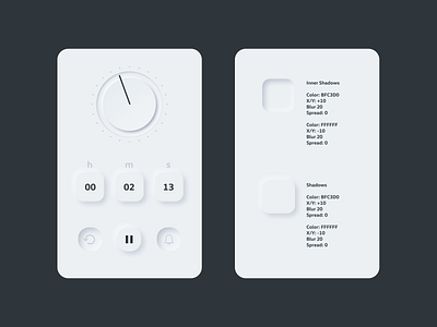 Daily UI #014 – Countdown Timer (Neumorphic Design)