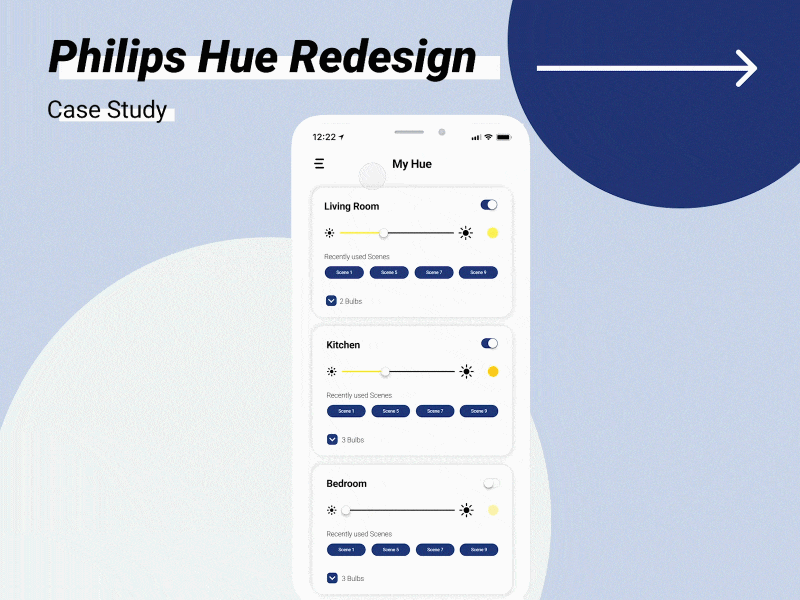 Philips Hue – Re-Design Case Study app app design hue philips philips hue redesign ui uidesign ux uxdesign