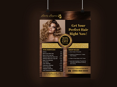 Hair Salon Flyer flyer graphic design hair salon photoshop product