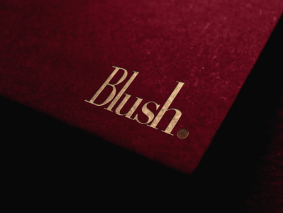 Blush mark on elegant business card