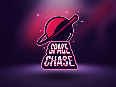 Space Chase branding design icon illustration logo typography vector