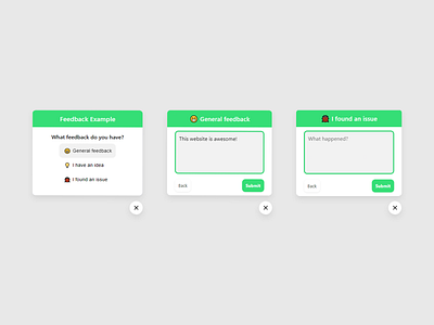 feedback-js - Open source feedback modal for any website design feedback modal npm ui webdesign