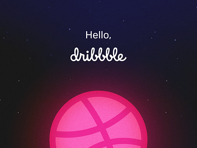 Hello Dribble branding design hello dribbble illustration