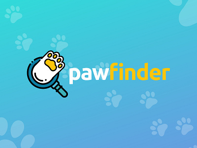 Pawfinder - logo branding design logo typography vector