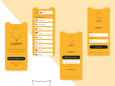 Daily UI 001 - Chatty Sign up