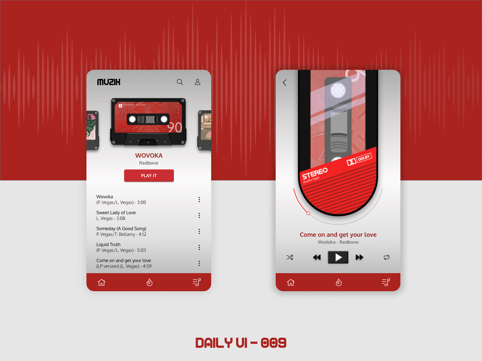 Daily UI - 009 - Audio Player audioplayer daily 100 challenge dailyui dailyui009 dailyuichallenge ui uidesign walkman