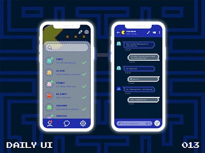 DailyUI - 013 - Direct Messaging app daily 100 challenge dailyui dailyui 013 dailyuichallenge pacman ui uidesign