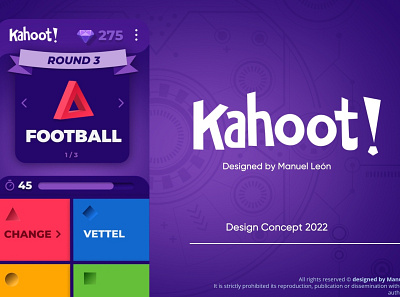 Kahoot - concept Look & Feel app branding design ui ux
