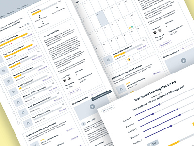 Wireframes for E-Learning Onboarding Survey