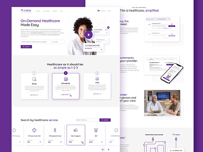 Website Design for mishe.co healthcare landing page medical ui web design website