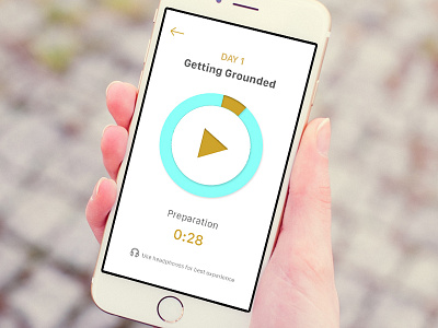 Audio Screen for iOS App app design audio clean ios mobile play progress stream