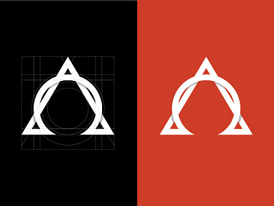 Alpha Omega Logo Mark alpha branding grid identity logo omega shading