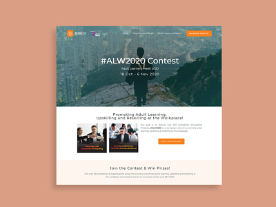 Landing Page for Contest Week branding design front end ui web developer website